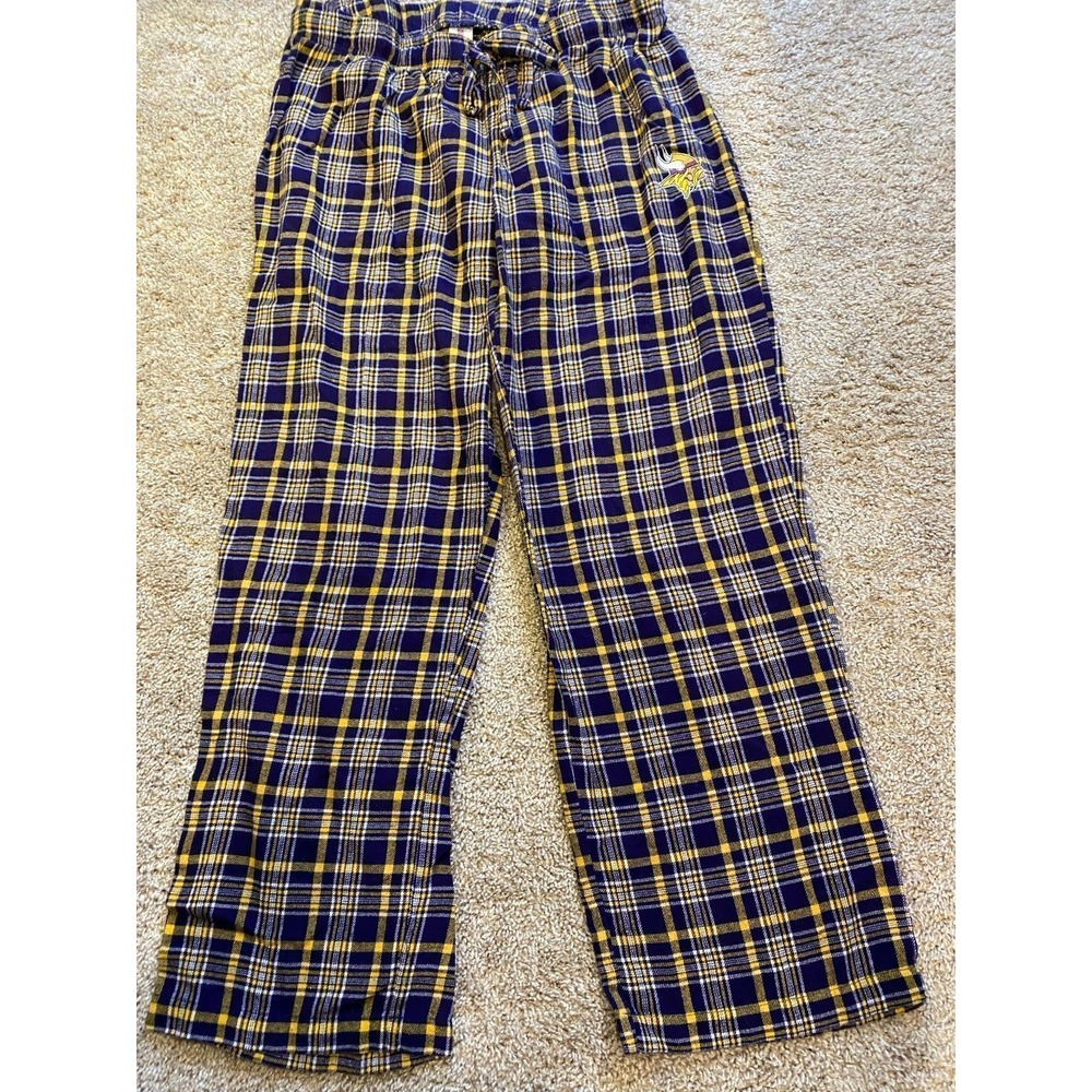 NFL Vikings Pants Lounge Pull-on Elastic Waist Large s58
